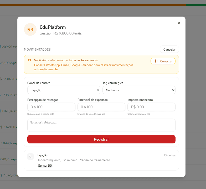 Gestão de movimentações e senso de retenção